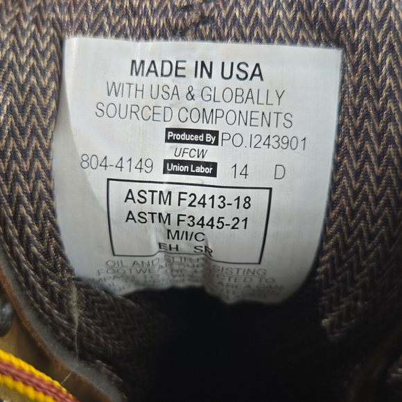 Thorogood 14 D 804-4149 Genesis Waterproof Nano Safety Toe EH Work Boots USA - Picture 6 of 16